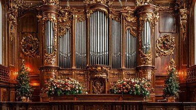 Новогодний орган при свечах c ABBA и Щелкунчиком