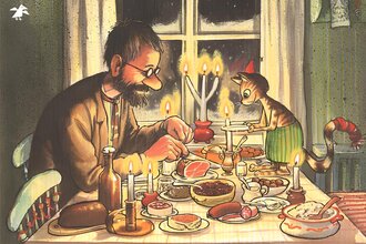 Новый год в домике у Петсона