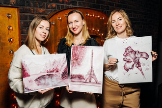 Арт-вечеринка Artvibes. Рисуем вином в ресторане «Большая кухня»