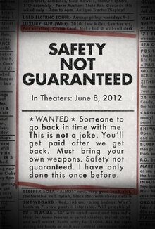 Poster of Safety Not Guaranteed
