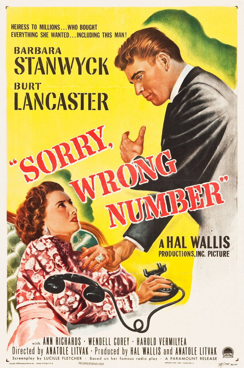 Sorry, Wrong Number (1948) - poster 2