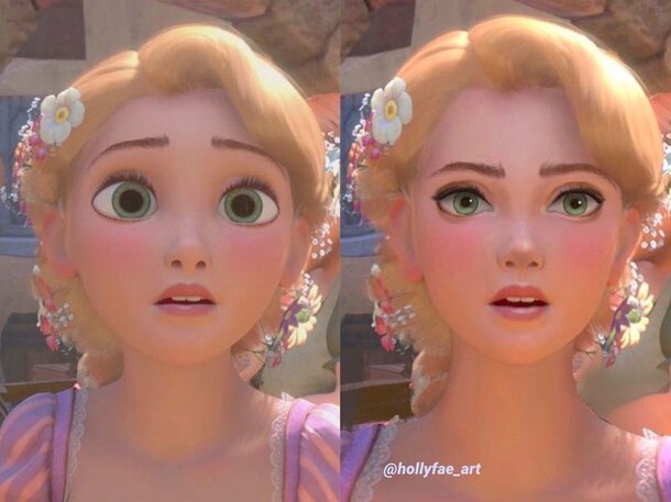 В сети показали, как могли бы выглядеть «реалистичные» принцессы Disney