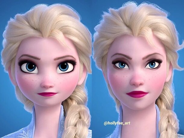 В сети показали, как могли бы выглядеть «реалистичные» принцессы Disney
