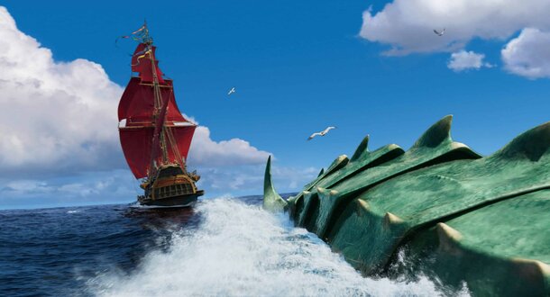 Маленькая девочка и бесстрашные моряки отправляются на край света в трейлере мультфильма «Морской монстр»