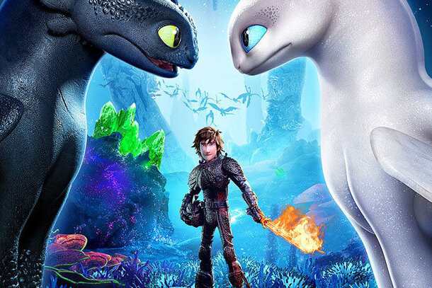 Беззубик и его подружка: Постер мультфильма «Как приручить дракона 3»