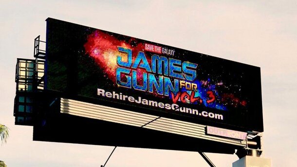 В Калифорнии появился билборд с требованием вернуть Джеймса Ганна в «Стражи галактики 3»