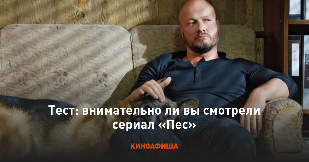 Тест: внимательно ли вы смотрели сериал «Пес»