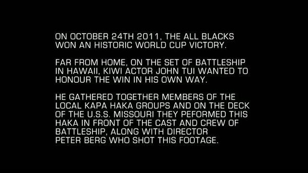 Battleship - promo-ролик 1: haka