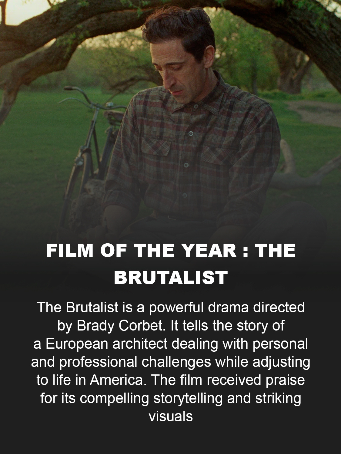 Still from the film 'The Brutalist'